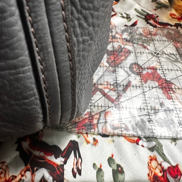 MCM Gray Leather Shoulder Bag - Picture 6 of 11